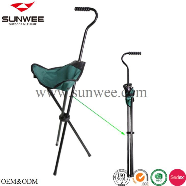 Folding Walking Stick Stool
