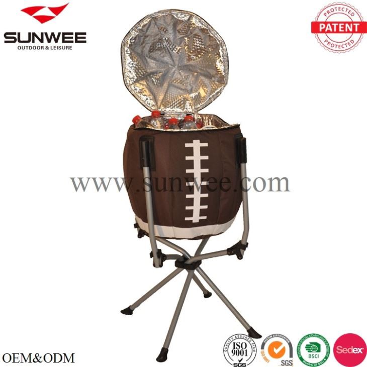 Football cooler with stand