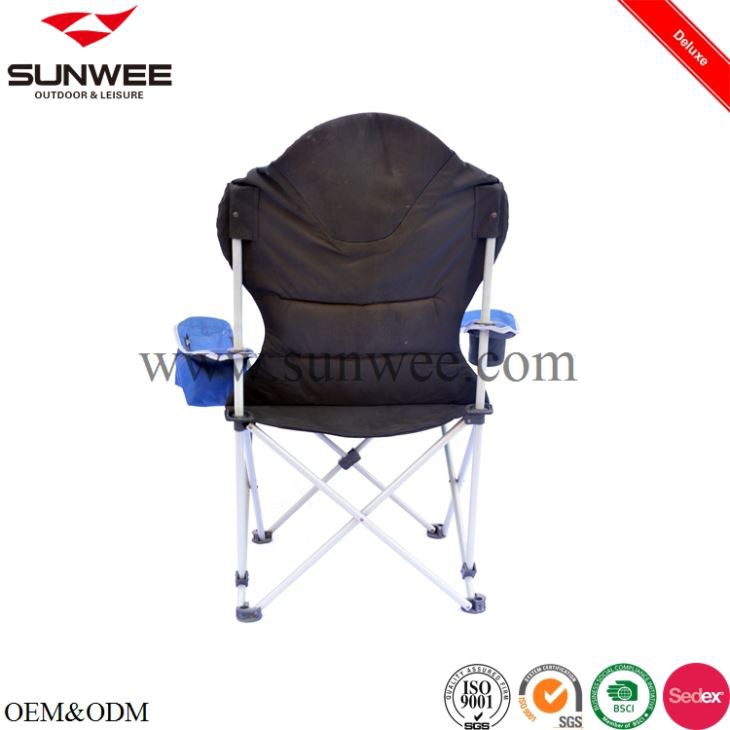Luxury oversized padded camping lounge chair