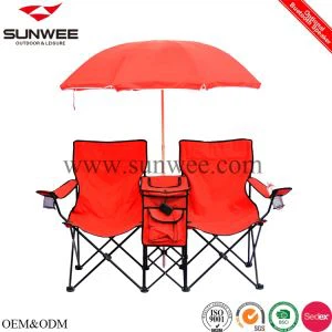 Double Camping Chair with Cooler