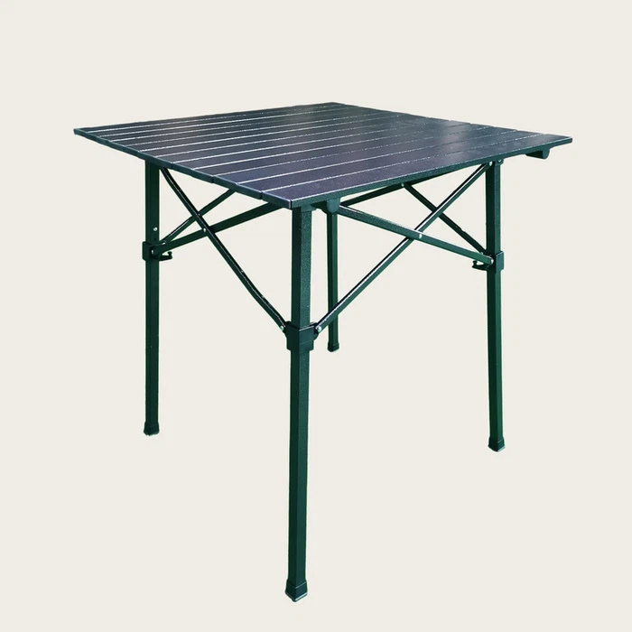 Aluminum Roll-Up Square Table | Compact & Stable Outdoor Dining